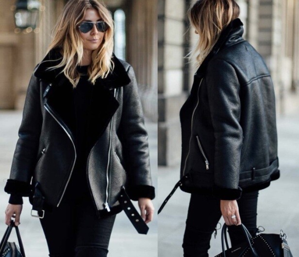 leather jacket with fur zara